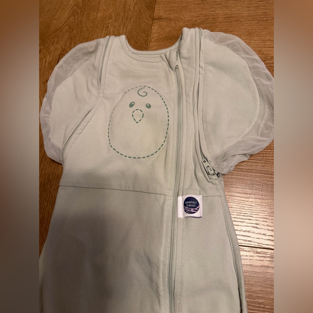 Nested Bean Zen One Swaddle in Sage Green - Picture 4 of 5